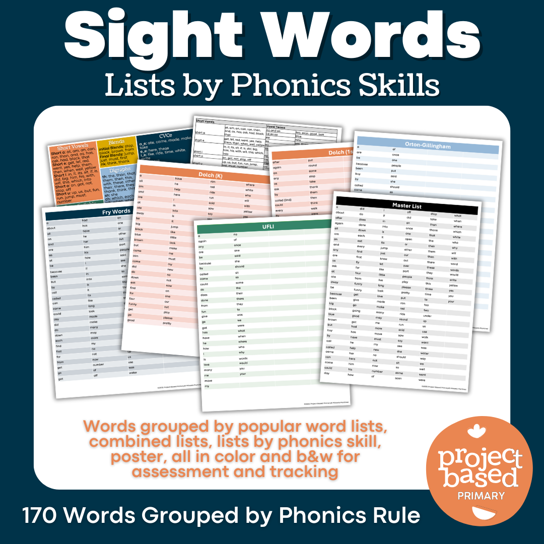 Sight Words Lists by Phonics Skill