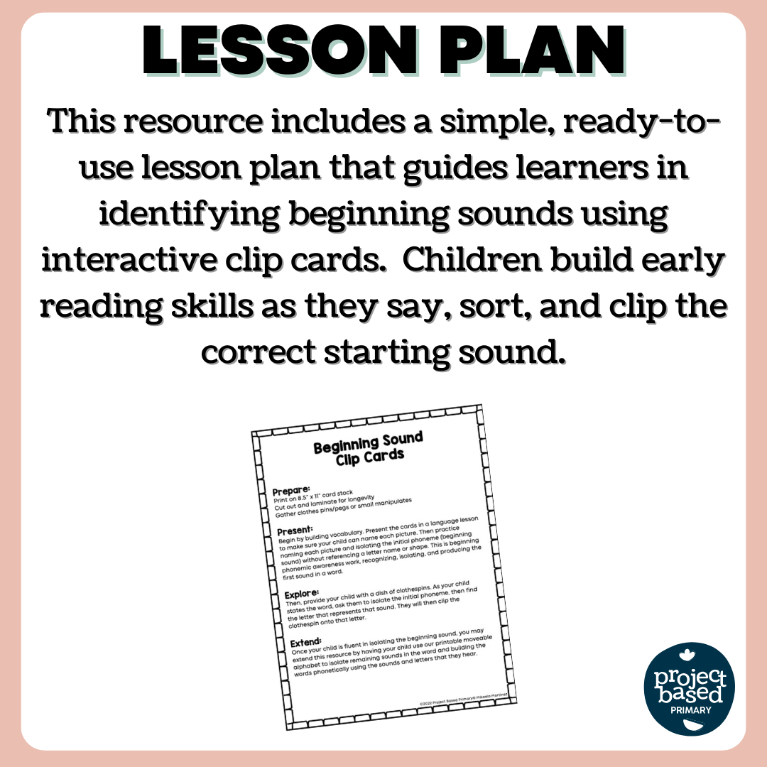 Beginning Sound Clip Cards
