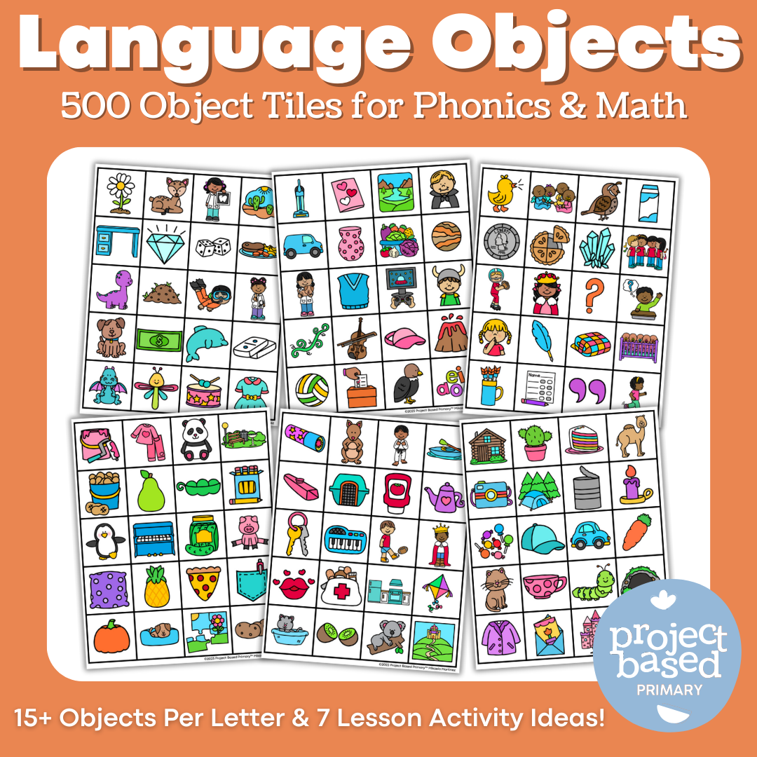 Language Object Tiles Montessori Miniature Objects