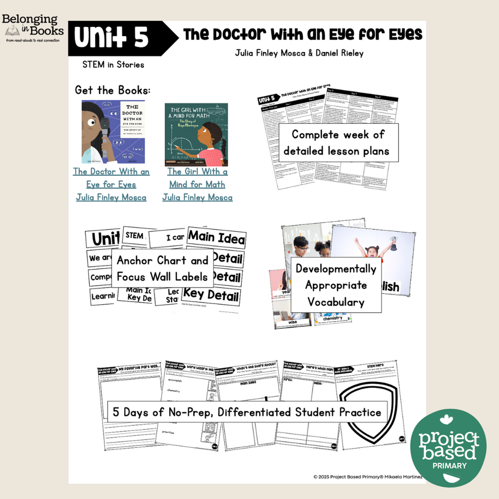 The Doctor with an Eye for Eyes Belonging in Books™ Reading Comprehension Week-Long Unit