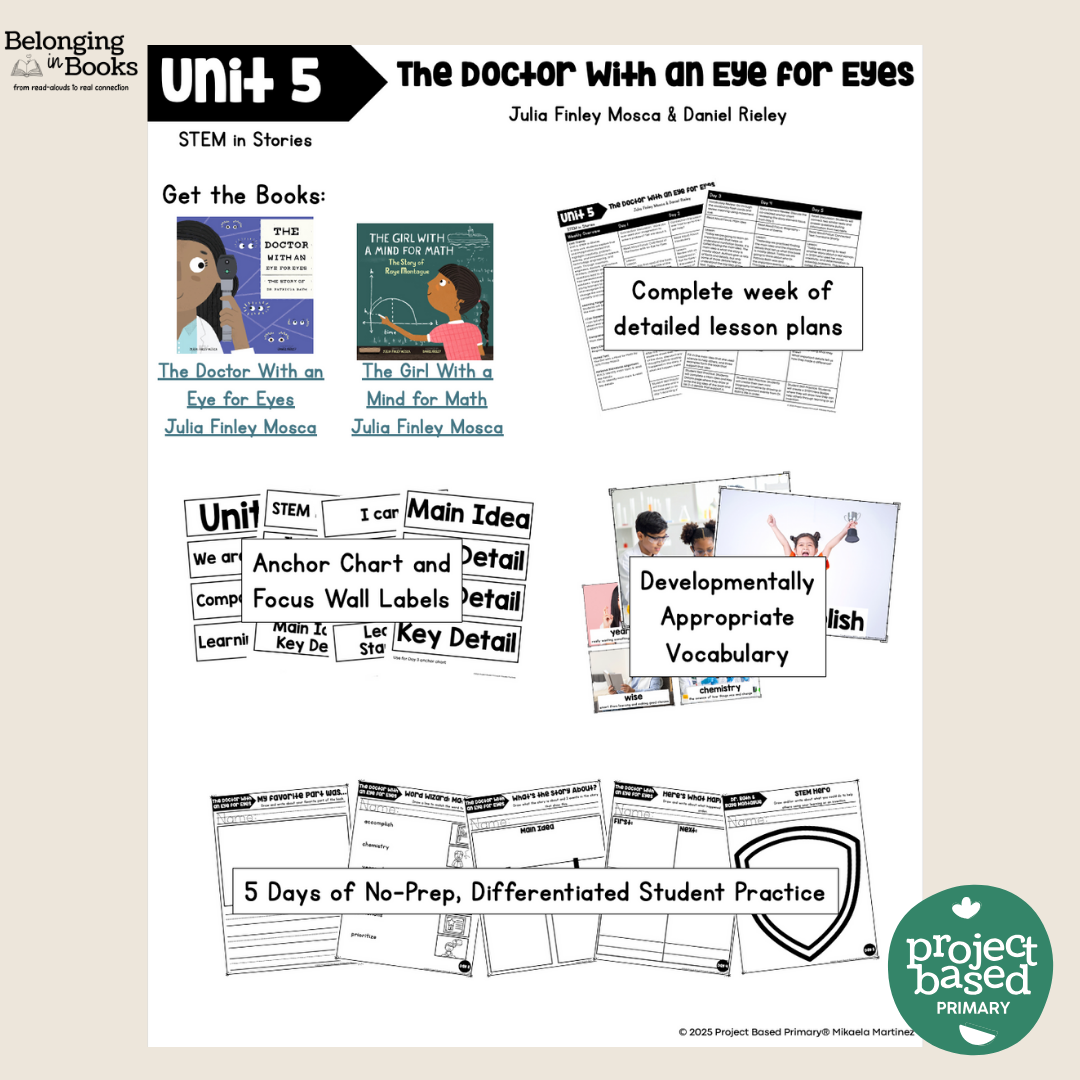 The Doctor with an Eye for Eyes Belonging in Books™ Reading Comprehension Week-Long Unit