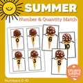 Summer Number & Quantity Match Puzzles