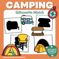 Camping Silhouette Match Visual Discrimination and Matching Game