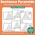 Decodable Sentence Fluency Pyramids Set 3 Digraphs