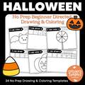 Halloween Beginning Directed Drawing and Coloring