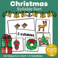 Christmas Clap and Count Syllable Sort