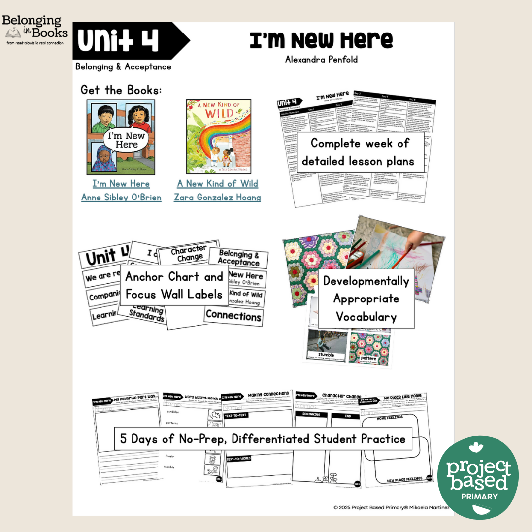 I'm New Here Belonging in Books™ Reading Comprehension Week-Long Unit