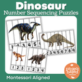 Dinosaur Number Sequencing Puzzles