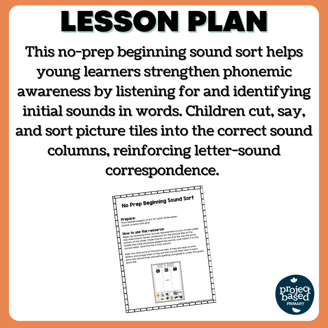 NO PREP Beginning Sound Sort