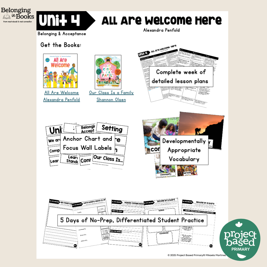 All Are Welcome Belonging in Books™ Reading Comprehension Week-Long Unit