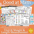 Good at Math® Kindergarten Math Curriculum Unit 8: Weight and Length Measurement