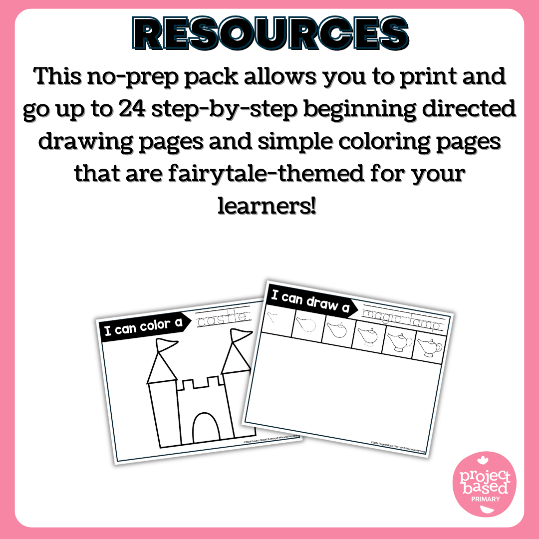 Fairytale Beginning Directed Drawing and Coloring