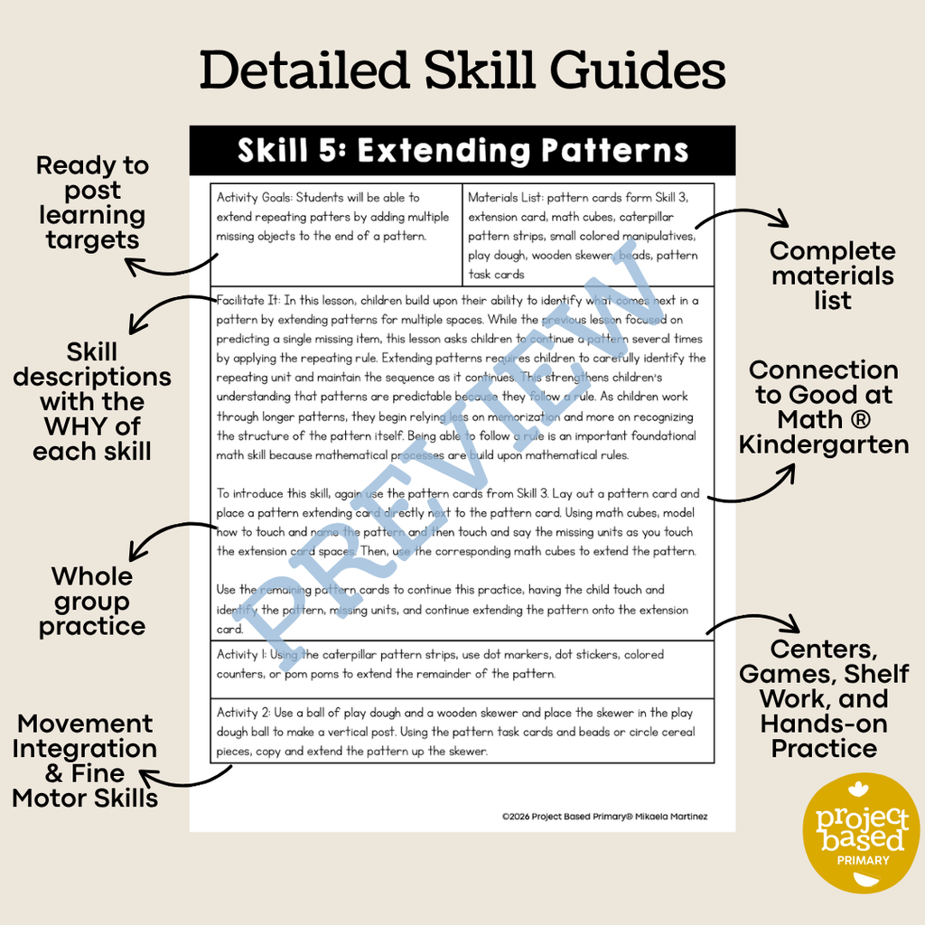 Good at Math® Foundations Unit 3: Patterns