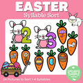 Easter Clap and Count Syllable Sort