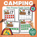 Camping Ten Frame Task Cards Numbers 0–20