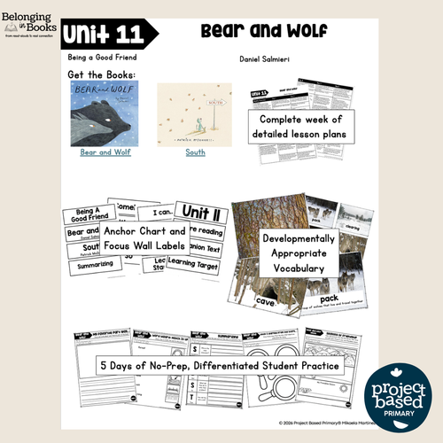 Bear and Wolf Belonging in Books™ Reading Comprehension Week-Long Unit