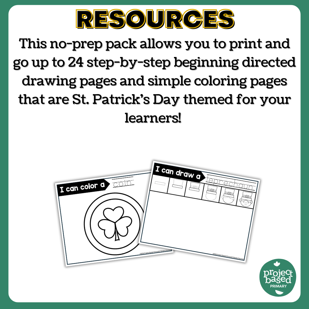 St. Patrick's Day Beginning Directed Drawing and Coloring