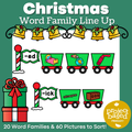 Christmas Word Family Sort CVC and CVCC