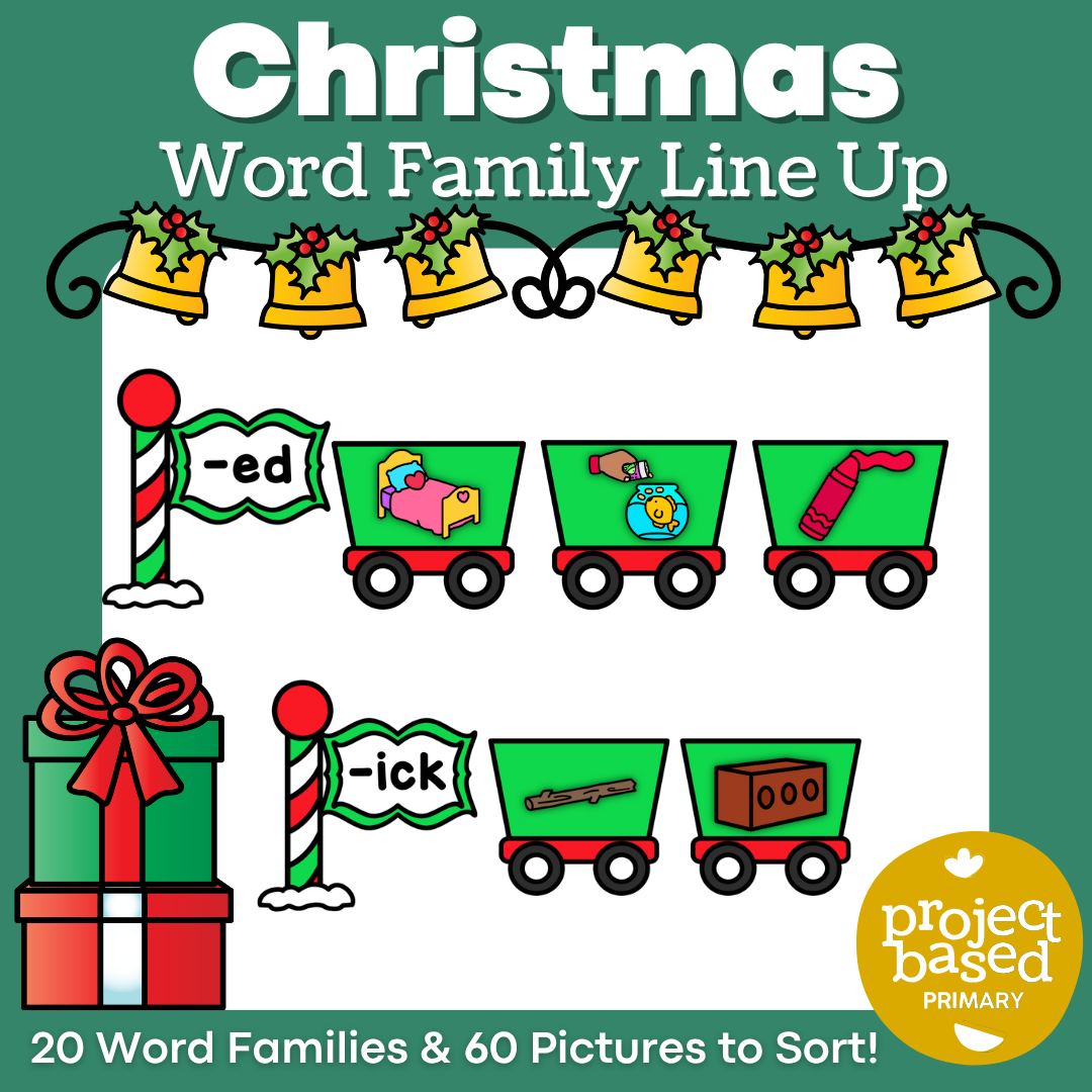 Christmas Word Family Sort CVC and CVCC