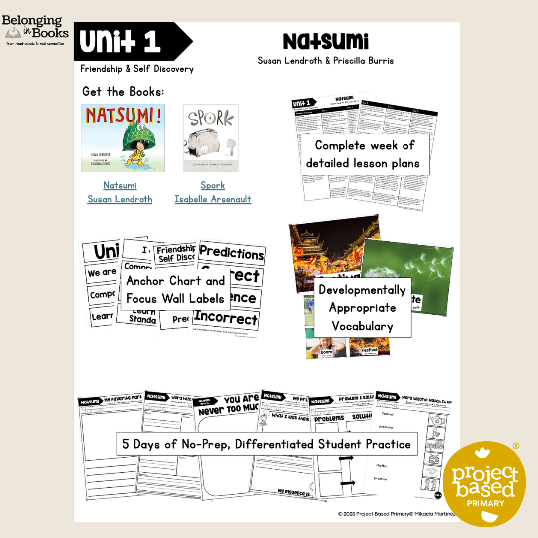 Natsumi Belonging in Books™ Reading Comprehension Week-Long Unit