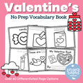 Valentine's Day Vocabulary Books No-Prep and Differentiated