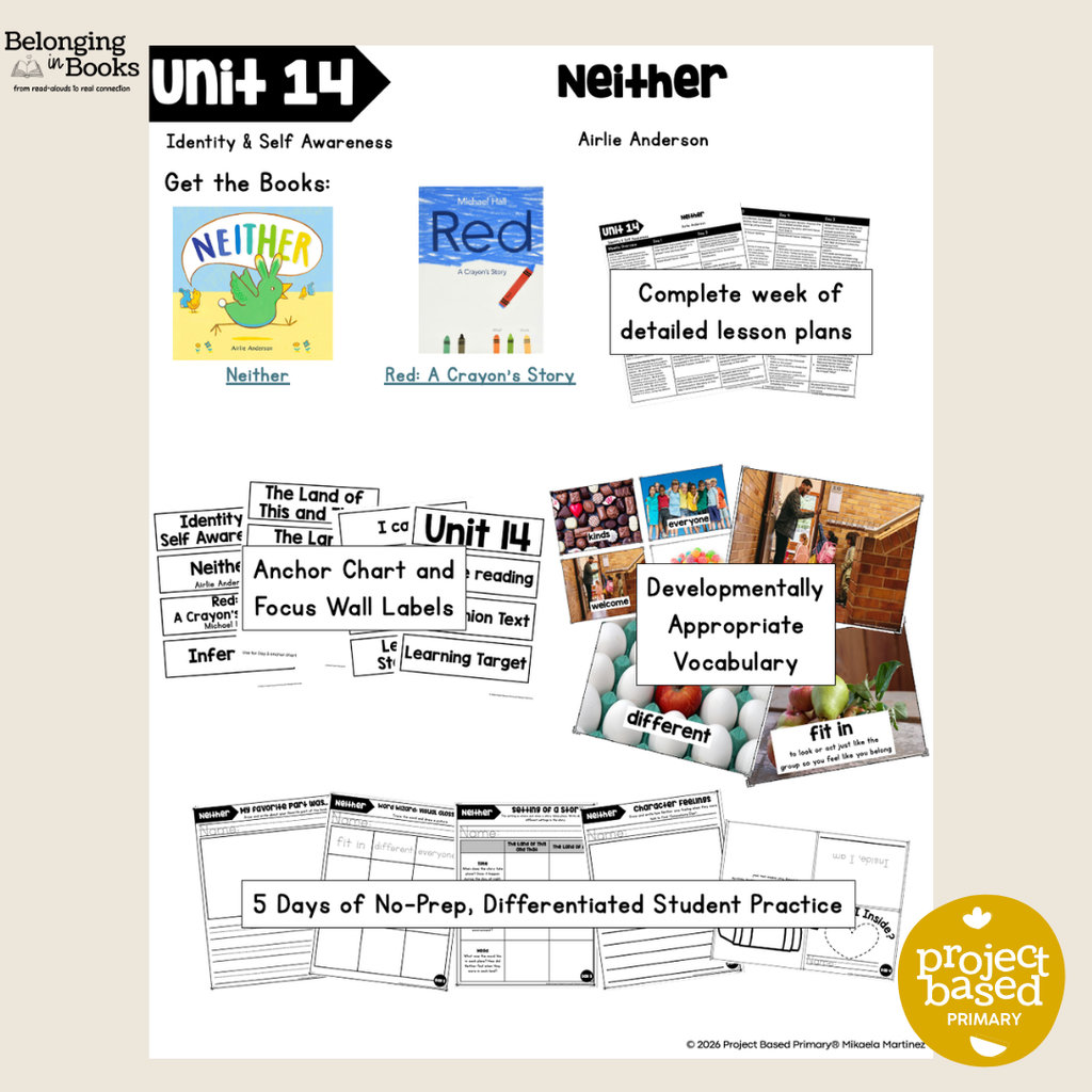 Neither Belonging in Books™ Reading Comprehension Week-Long Unit