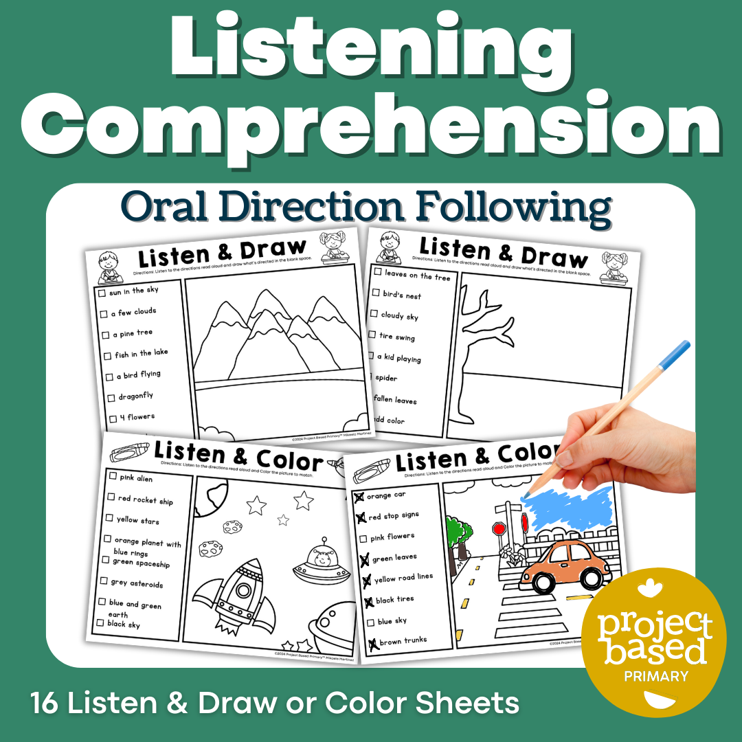 Listening Comprehension Directed Coloring and Drawing