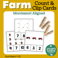 Farm Themed Count and Clip Cards