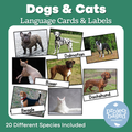 Cat & Dog Matching Cards (Safari Ltd Compatible) Montessori Aligned