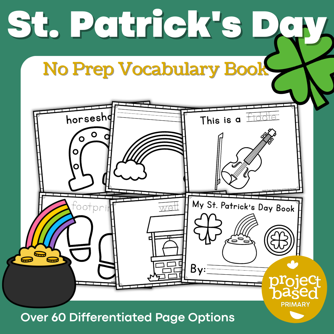 St. Patrick's Day Vocabulary Books No-Prep and Differentiated