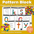 Alphabet Pattern Block Mats | Uppercase and Lowercase