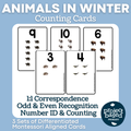 Animals in Winter: Counting Cards