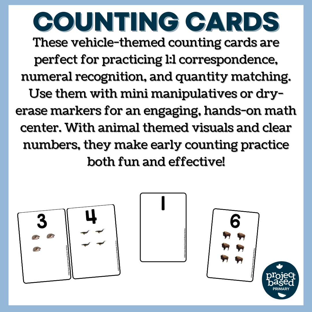 Animals in Winter: Counting Cards