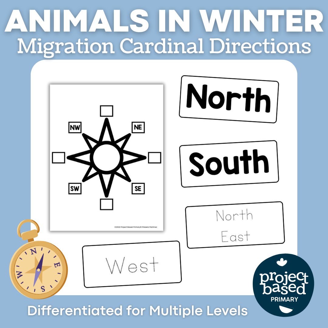 Animals in Winter: Migration Cardinal Directions – Project Based Primary