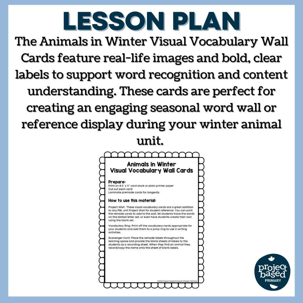 Animals in Winter: Visual Vocabulary