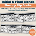 Initial and Final Blends Decodable Fluency Flip Book | CCVC | CVCC | CCVCC
