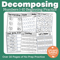 Beginning Decomposing Numbers 1-10 No Prep Pack