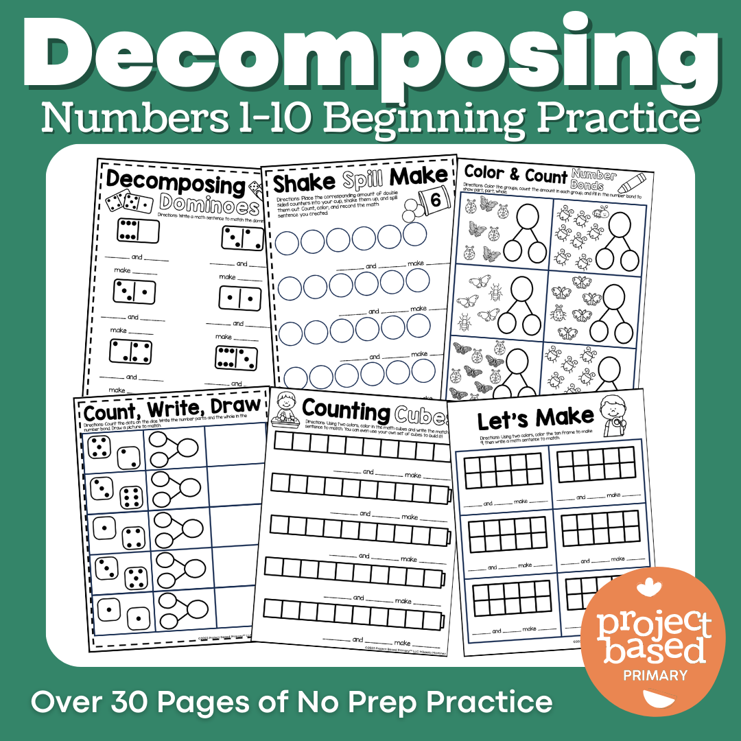 Beginning Decomposing Numbers 1-10 No Prep Pack