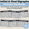 Initial and Final Digraphs Decodable Fluency Flip Book | CCVC | CVCC | CCVCC