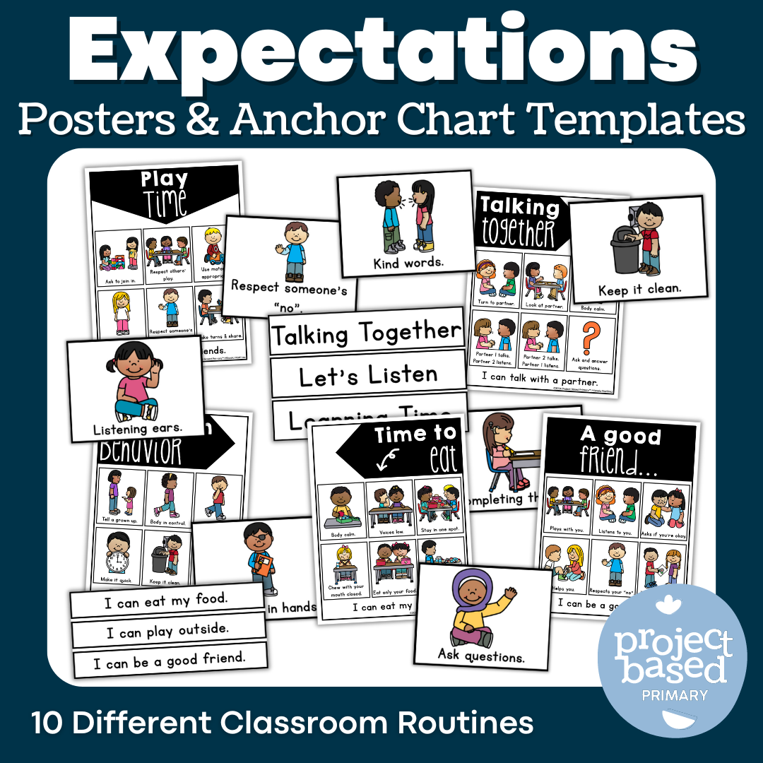Classroom Norms and Expectations Posters and Pocket Chart Cards