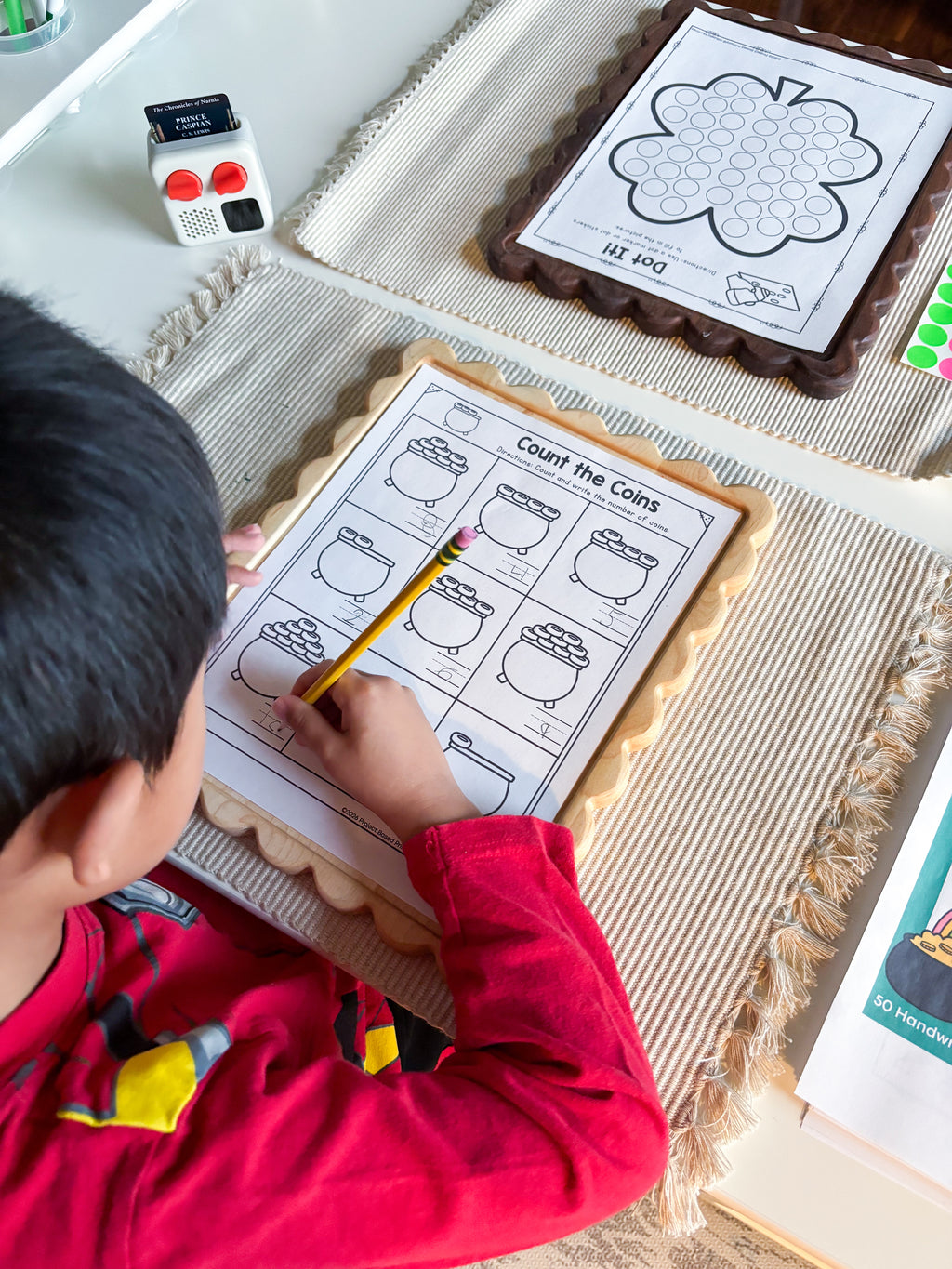 St. Patrick's Day No-Prep Activity Pack Fine Motor, Handwriting, Phonics, and Math