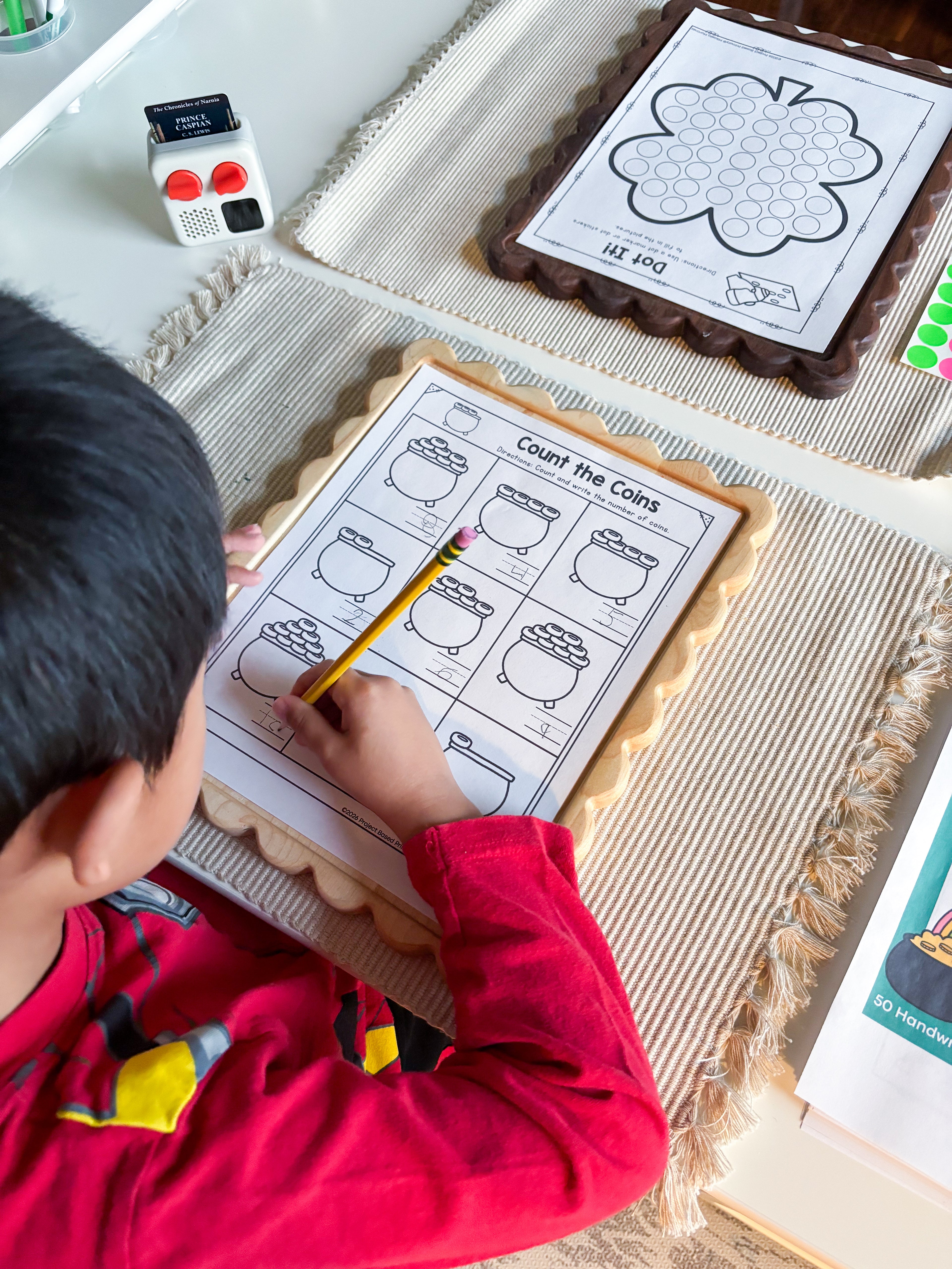 St. Patrick's Day No-Prep Activity Pack Fine Motor, Handwriting, Phonics, and Math