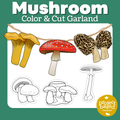 Mushroom Color & Cut Garland