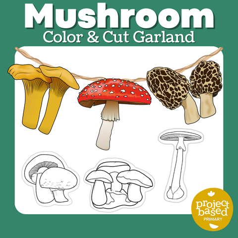 Mushroom Color & Cut Garland