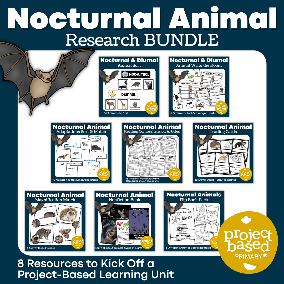 Nocturnal Animals Project Based Learning Research Bundle