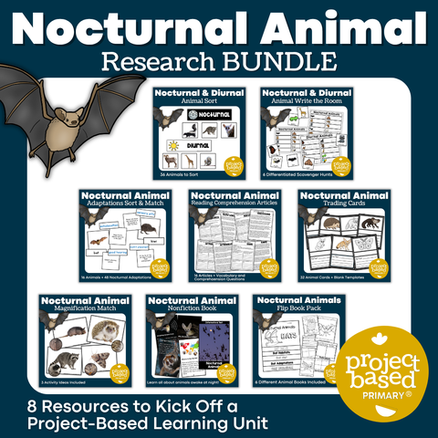 Nocturnal Animals Project Based Learning Research Bundle