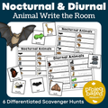 Nocturnal & Diurnal Animals Write the Room Scavenger Hunt