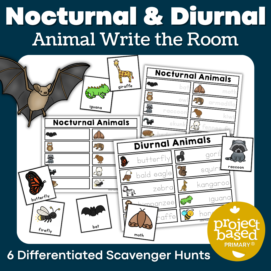 Nocturnal & Diurnal Animals Write the Room Scavenger Hunt