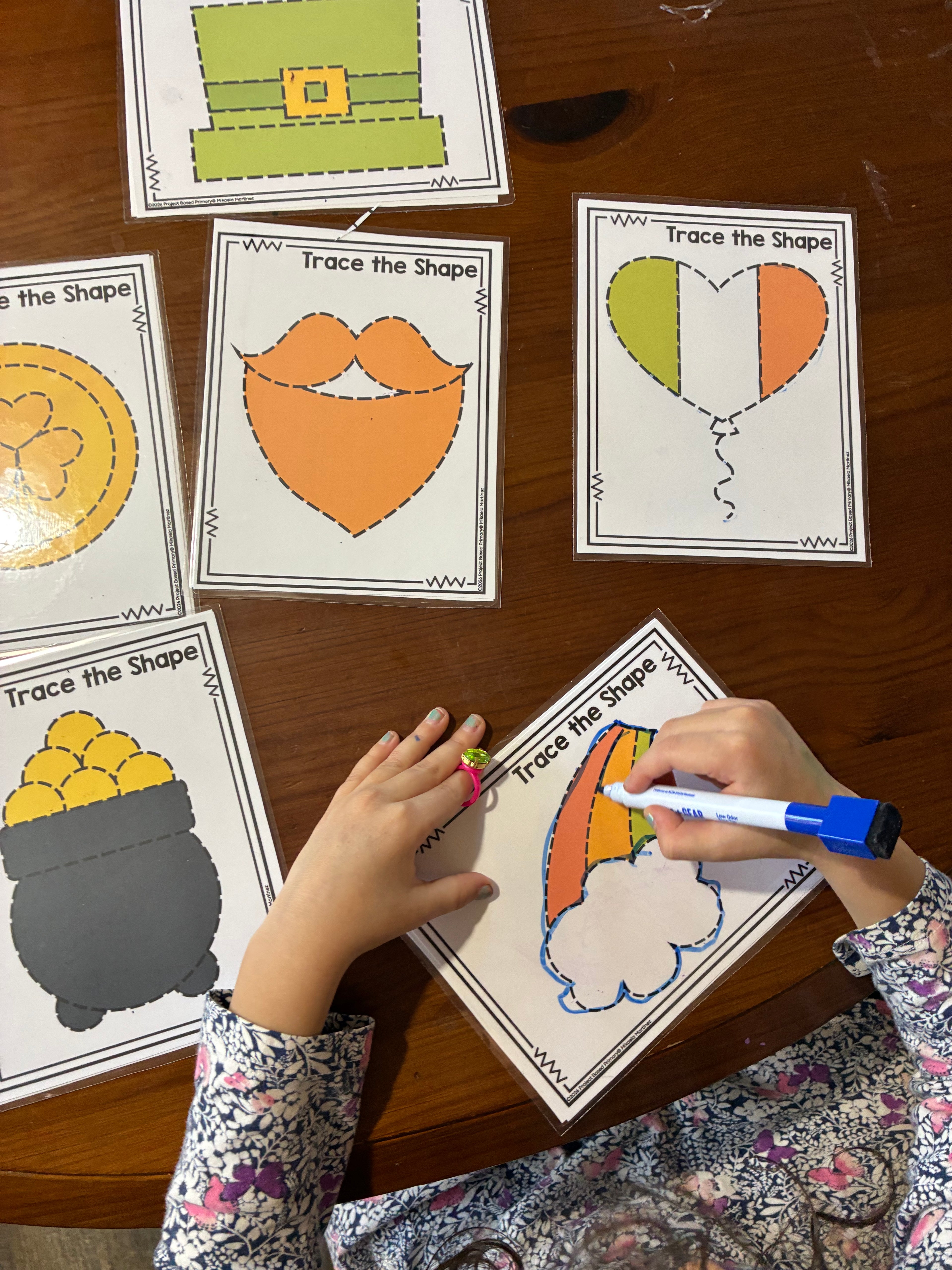 St. Patrick's Day Trace the Shape No Prep Pack