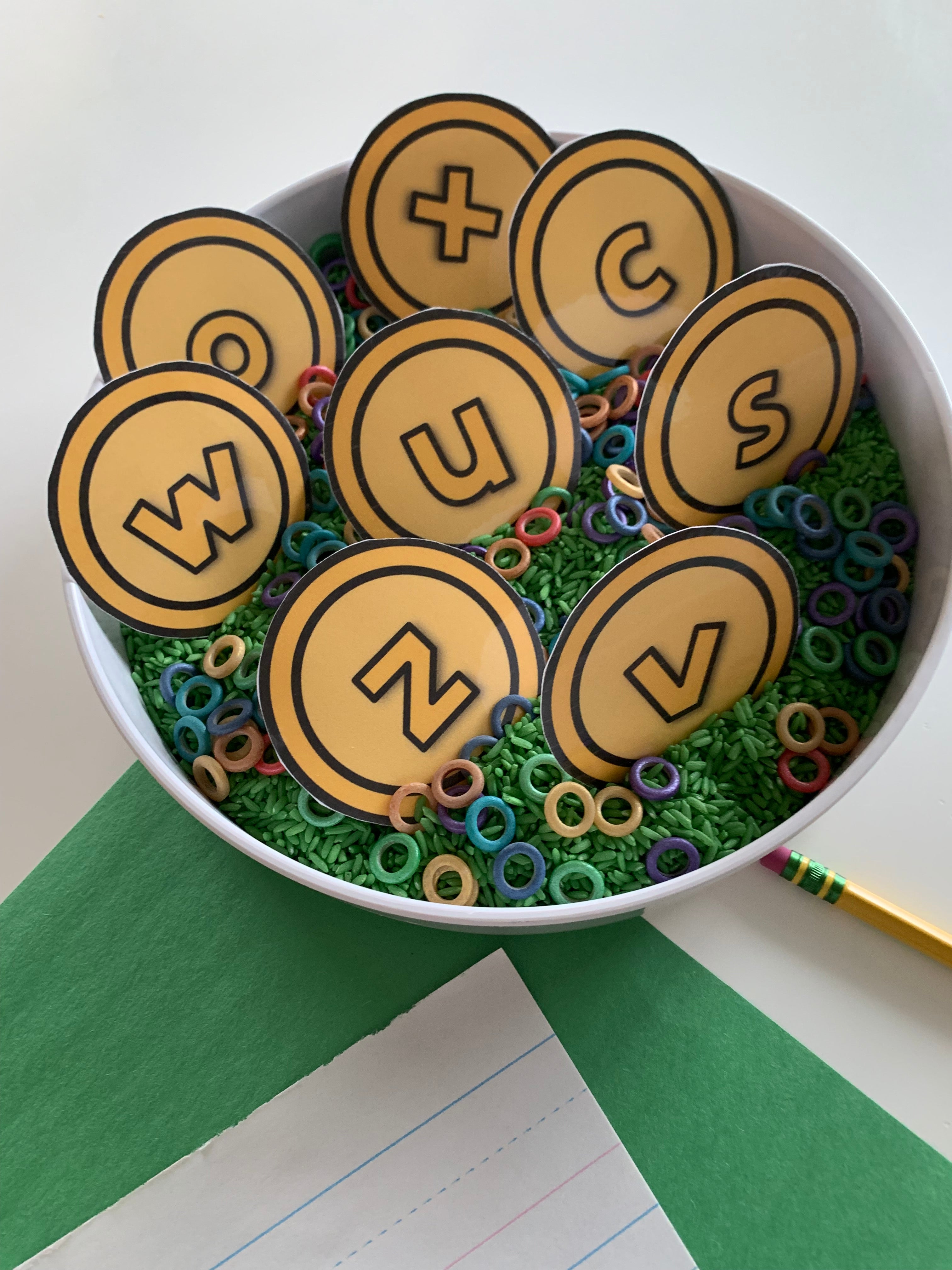 St. Patrick's Day Gold Coin Alphabet